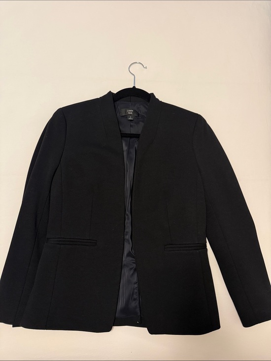 Zara Jackets & Blazers - JCrew 365 Black Collarless Open Blazer Jacket